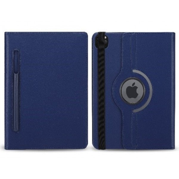 Wholesale Leather-Cover-Stand-Case-With-Stylus-Pen-Slot for iPad Air 4, iPad Pro 11 (2022 / 2021 / 2020) (Blue)